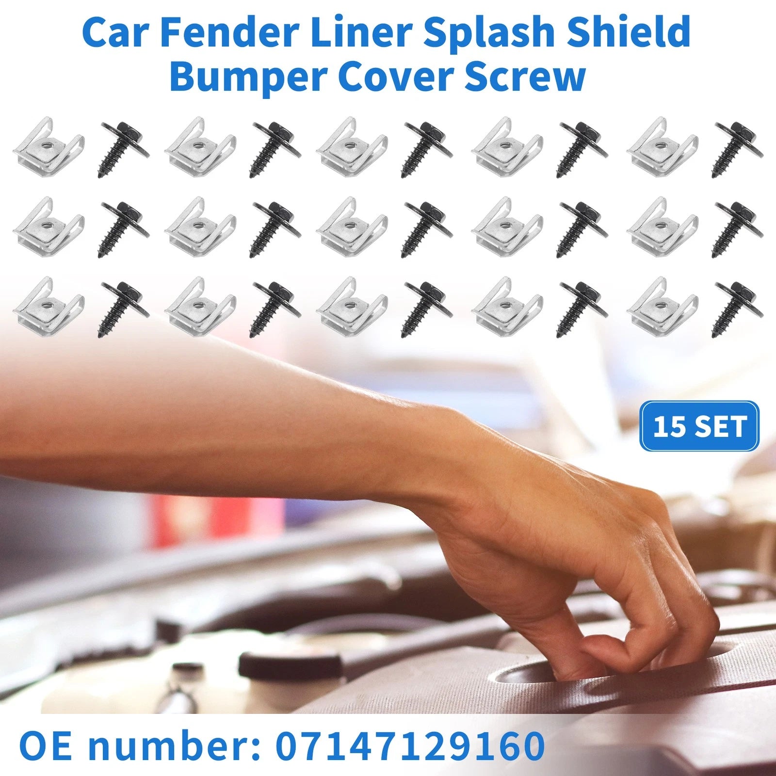 Set of 15 Fender Liner Splash Shield Bumper Cover Screws for BMW 1 Series M (2011)