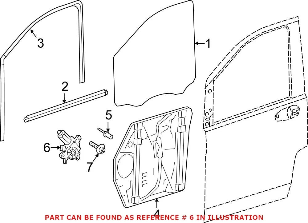 Genuine OEM Front Driver Left Window Motor 447906350064 for Mercedes-Benz