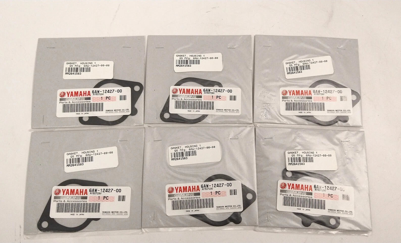 Set of 6 Gasket Housing for Yamaha - 6AW-12427