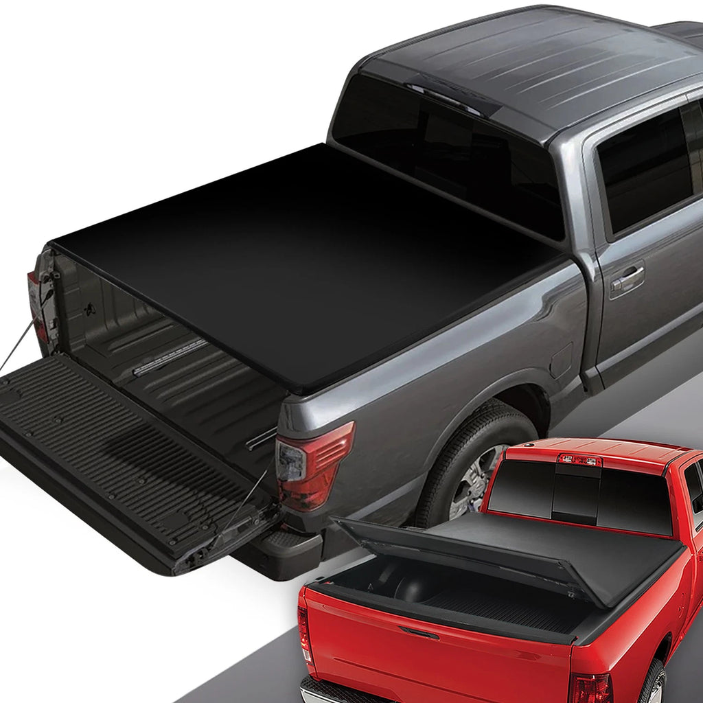 Tonneau Cover for Nissan Titan (2017–2024) 5'5" Vinyl Soft Tri-Fold