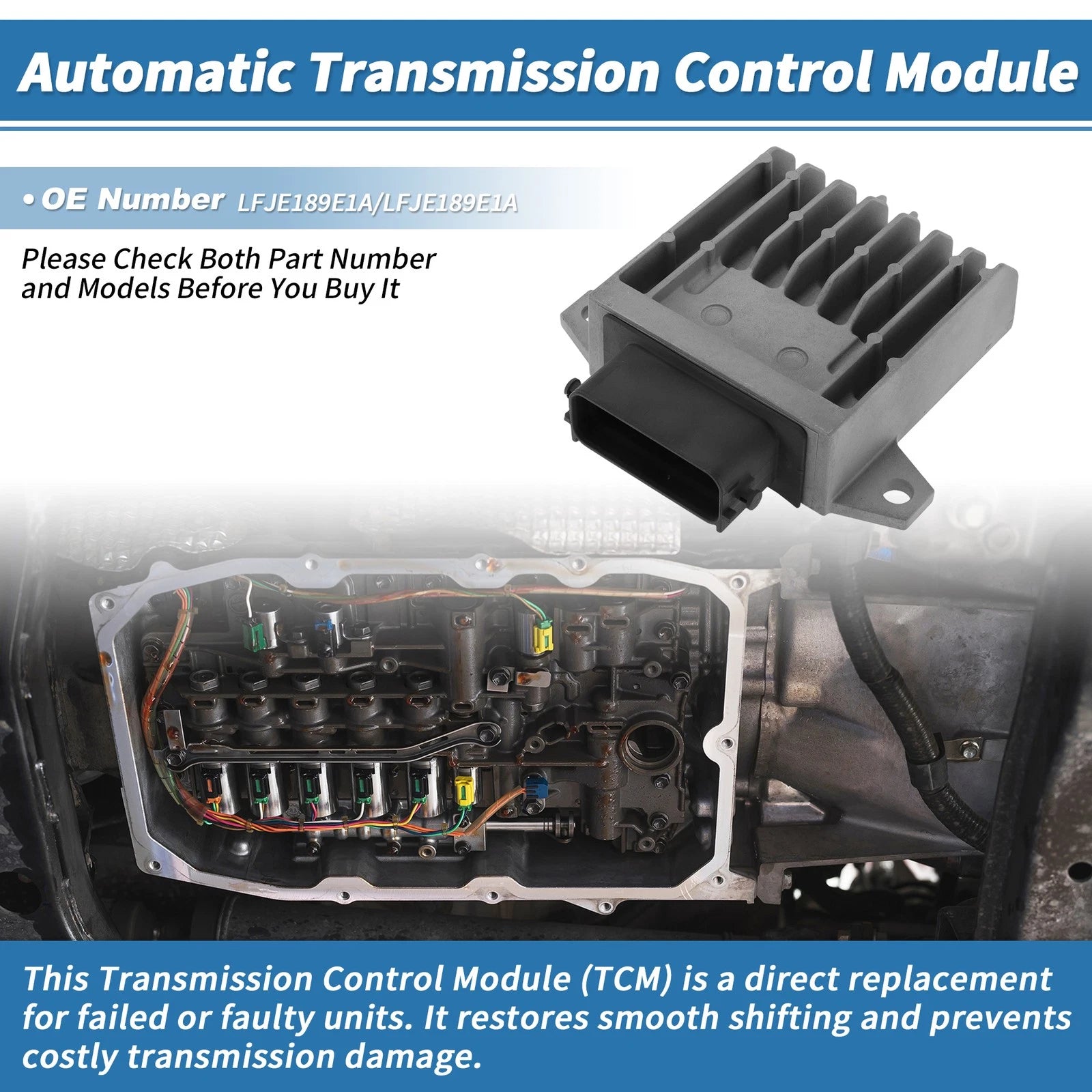 Transmission Control Module for Mazda 3 2.0L 2.3L 2.5L (2012–2013) No.LFJE189E1A