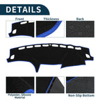 Dashboard Cover Mat for Subaru Forester SH (2007–2012) Black Blue