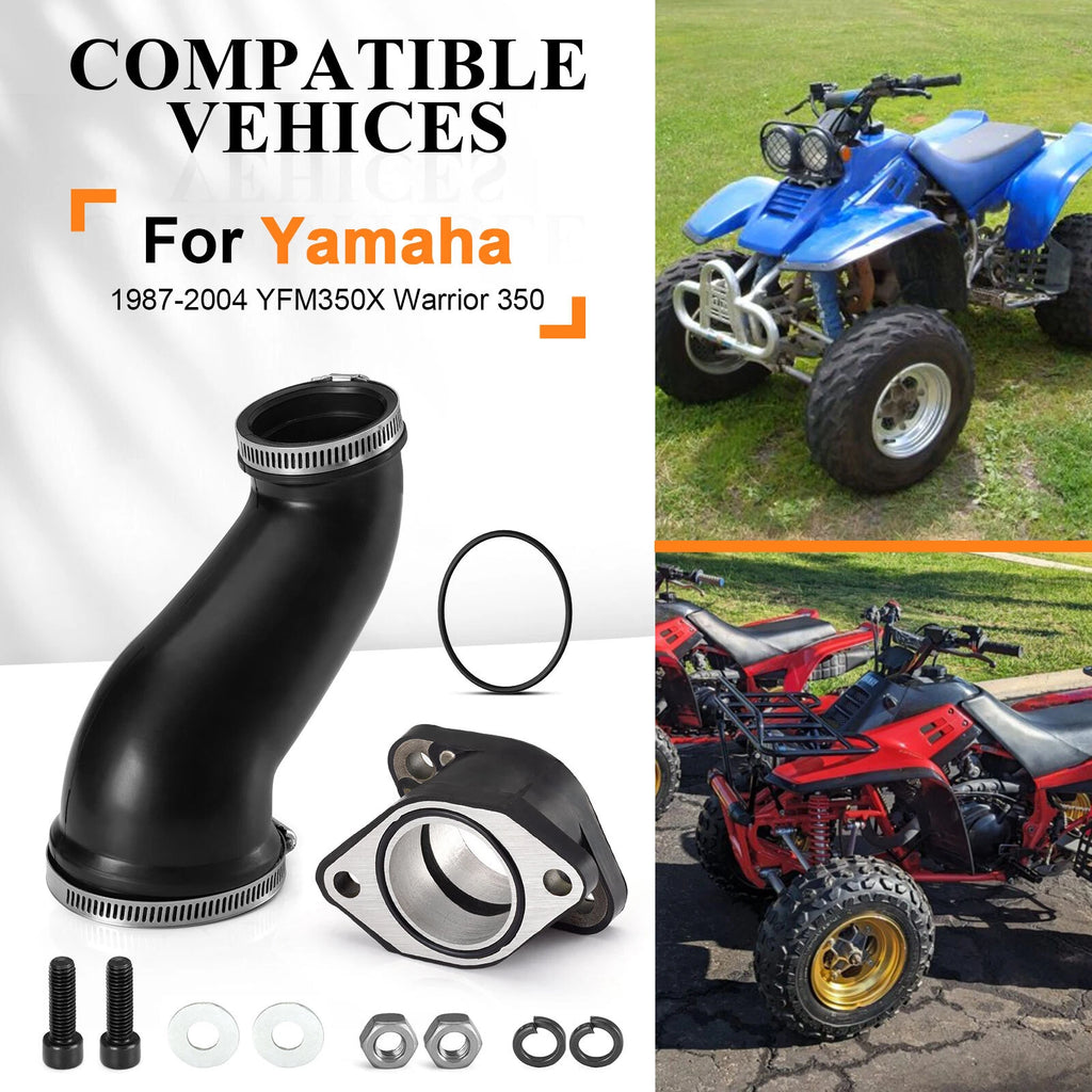 Air Box Cleaner Joint with Carburetor Intake Boot for Yamaha Warrior 350 (1997–2004)