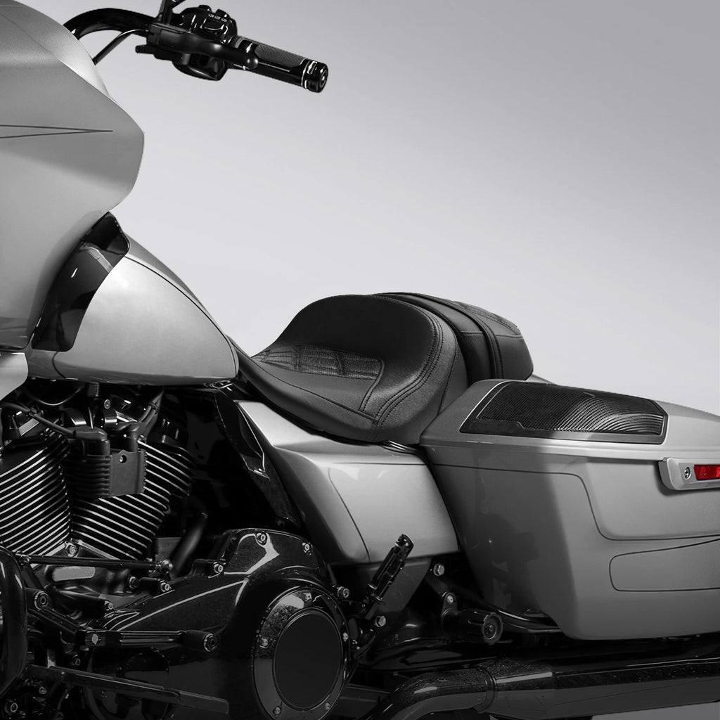 Driver & Passenger Seats for Harley CVO Street Road Glide (2023–2025) Black