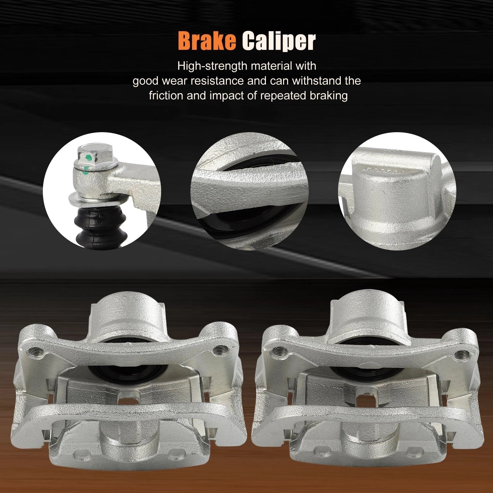 Front Pair Brake Calipers with Bracket for Chrysler 200 (2015-2016)