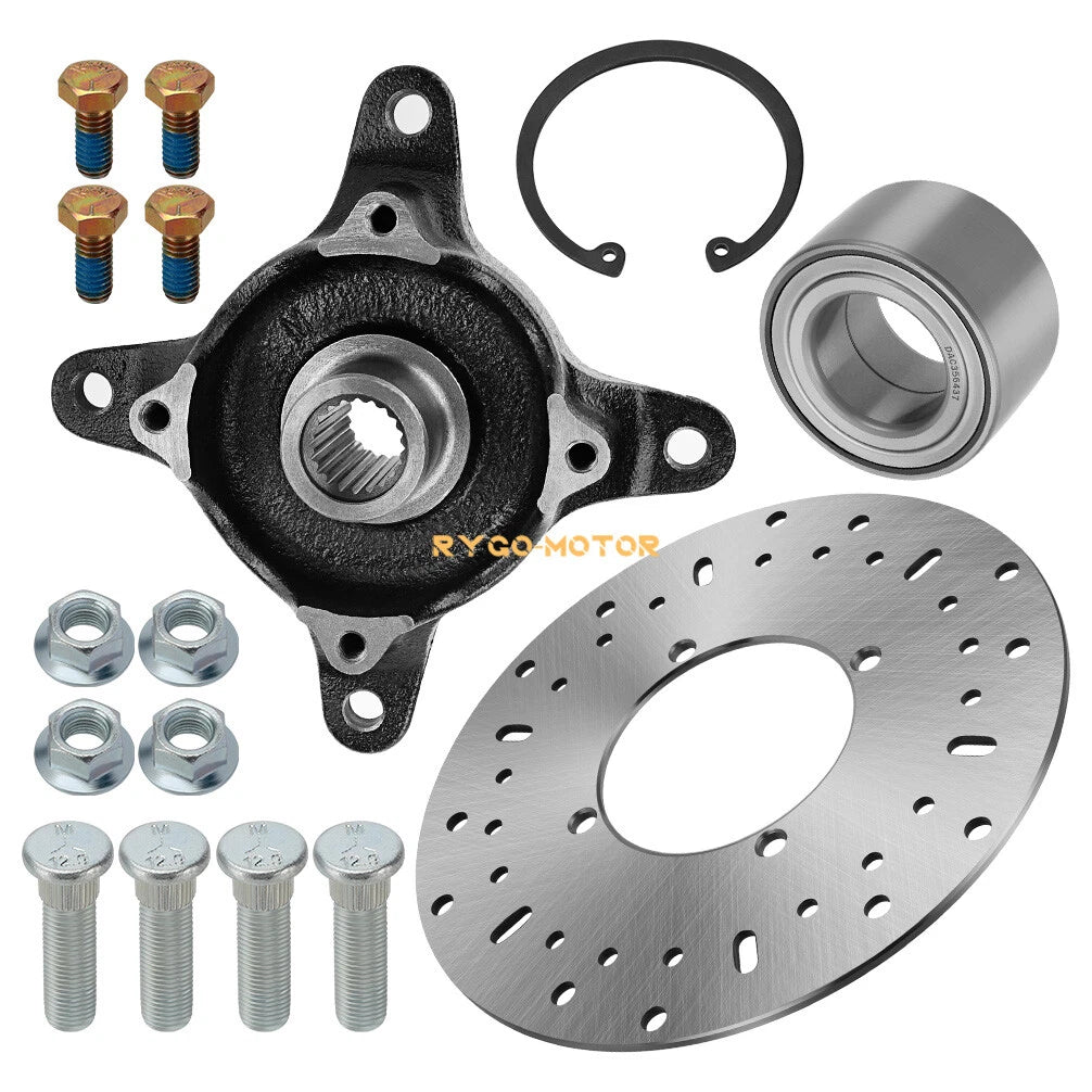 Front Wheel Hub & Disc Rotor Bearing Kit for Polaris Ranger 500 570 EV (2017–2024)