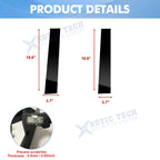 Piano Black Window Pillar Posts Door Trim Cover Kit for Dodge Ram 1500 (2009-2018)