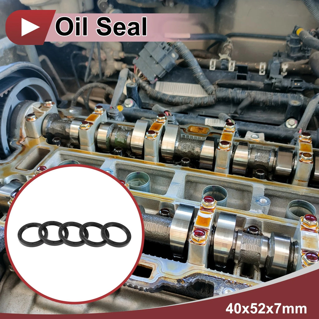 Set of 5 Rotary Shaft Oil Seals 40x52x7mm Nitrile Rubber