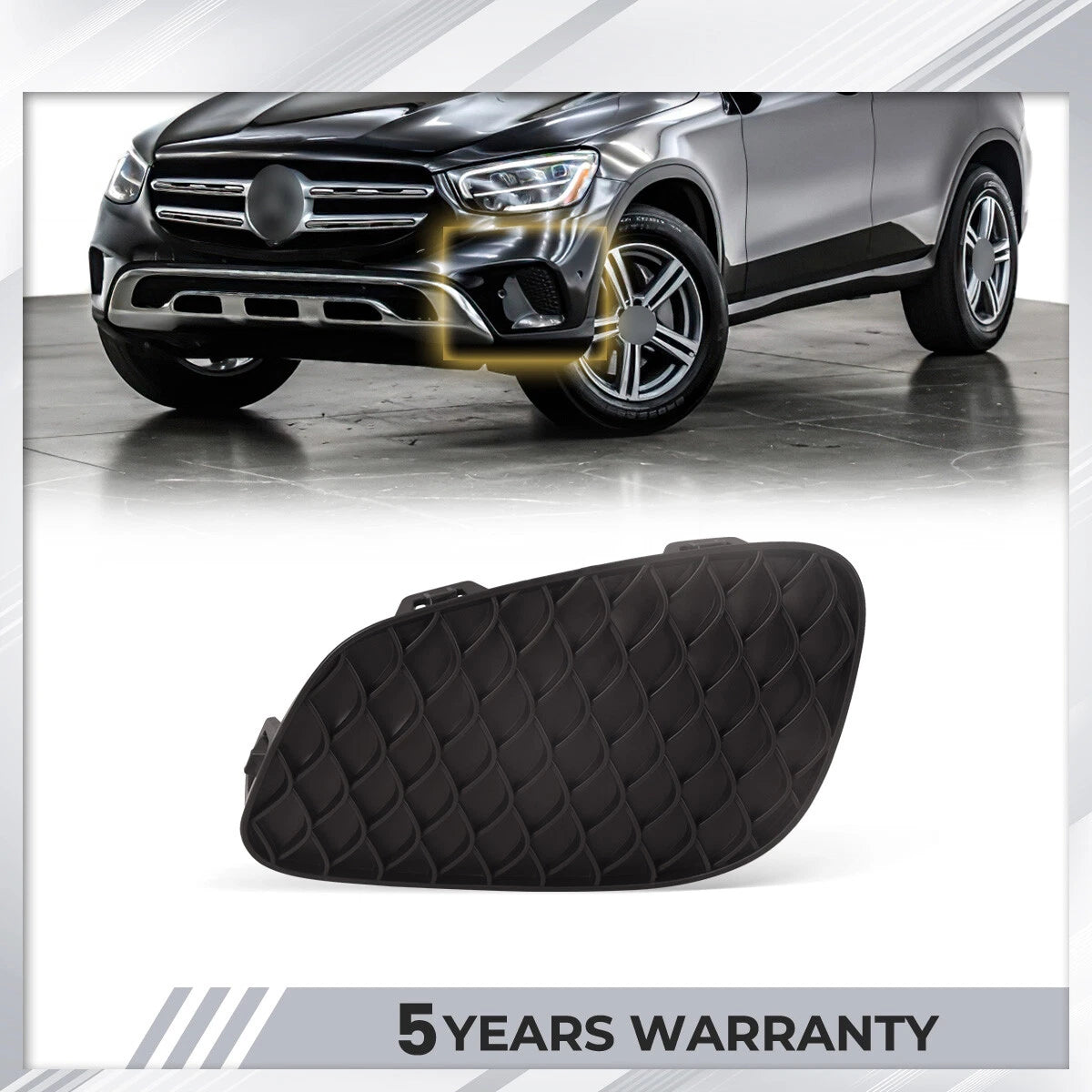 Left Front Bumper Grille Cover for Mercedes Benz GLC300 GLC350e GLC43 AMG (2016–2023)