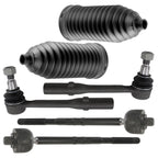 Set of 6 Inner & Outer Steering Tie Rod Ends & Boots for C216 W221 RWD