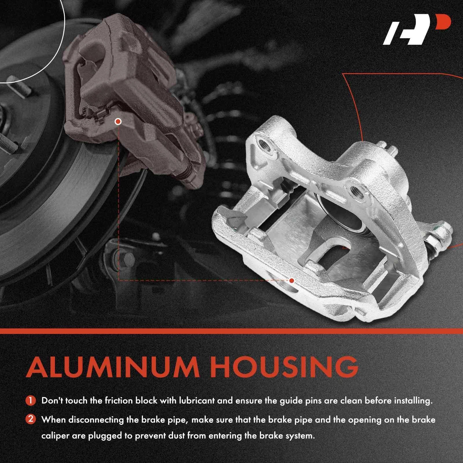 Pair Front Disc Brake Calipers & Ceramic Pads for Nissan Maxima