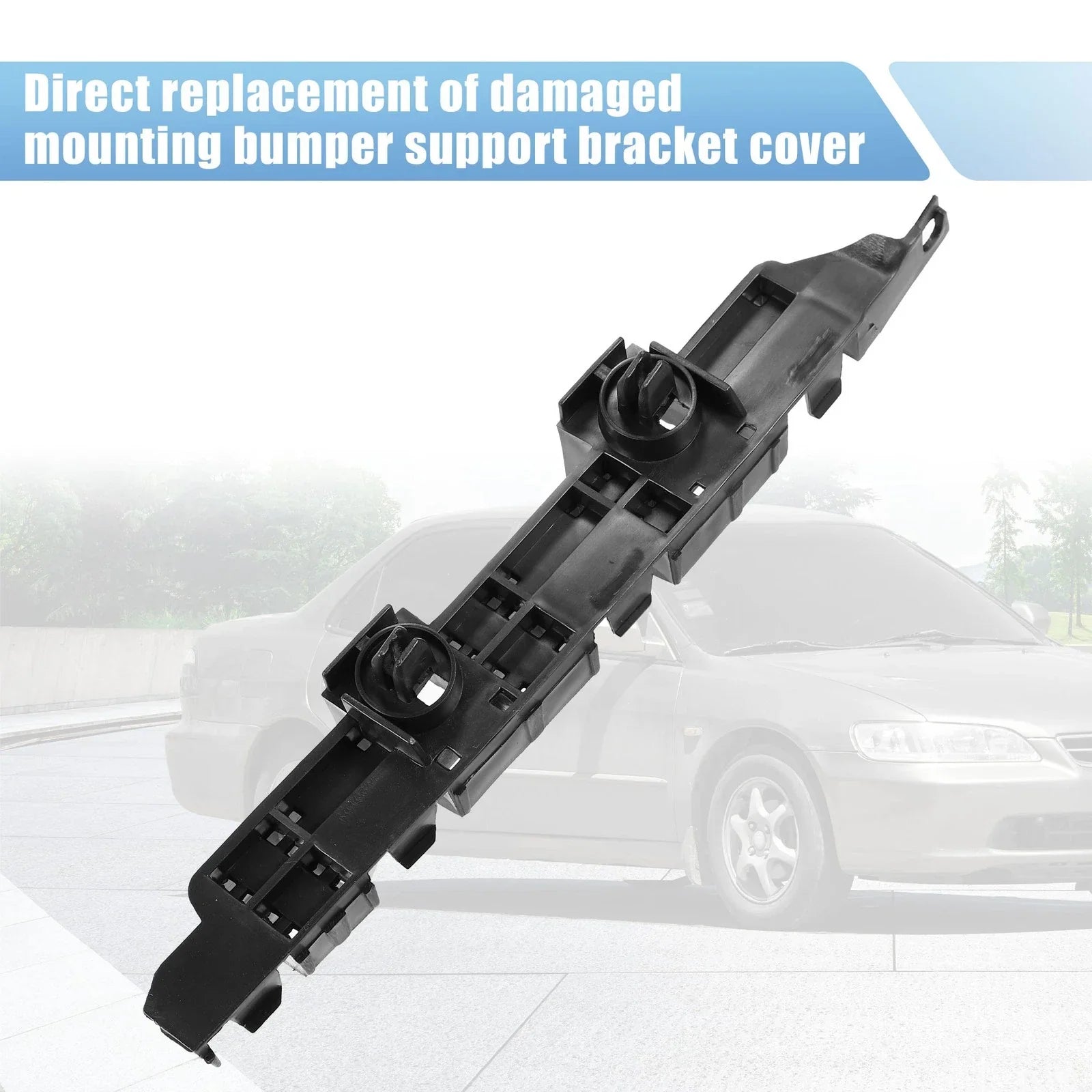 Front Bumper Bracket for Honda Accord (2018-2023) - Plastic Black, 2 x Pieces