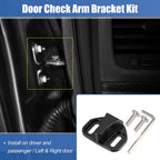 Set of 2 Door Check Brackets for Toyota FJ Cruiser (2007–2014) Black