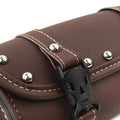 Mini Retro PU Leather Tool Bag for Motorcycle Handlebar Sissy Bar Saddlebag