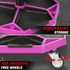 Adjustable Rolling Stool for Garage (15.74"-21.25", 300lbs Capacity)