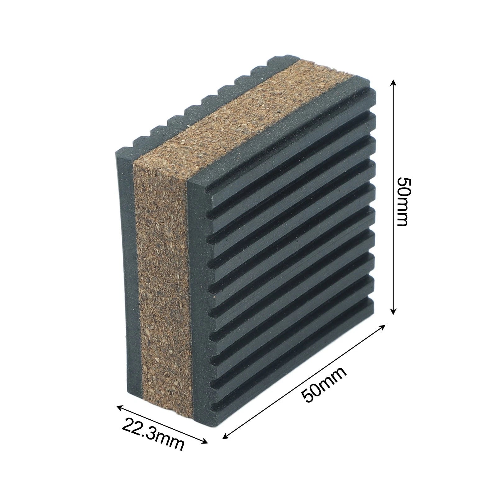 Set of 4 Rubber Cork Composite Mats for Equipment Stability