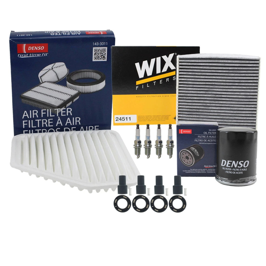Tune Up Kit with 4 Spark Plugs & Boots for Toyota Corolla Matrix RAV4 Vibe