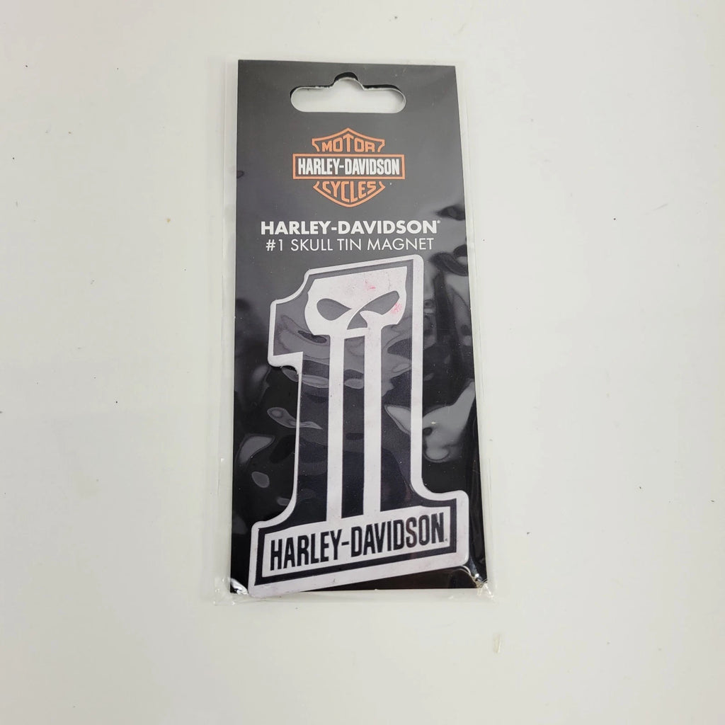 Skull Logo Tin Magnet for Harley-Davidson (Custom Shape, 2.2 x 3.2 inches)