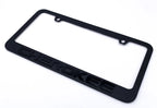 Matte Black License Plate Frame with Jeep Cherokee Script Emblem for Jeep Wrangler (2018–2024)