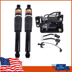 2X Rear Air Shocks with Compressor Pump for Chevy Avalanche GMC Yukon XL (2002-2013)