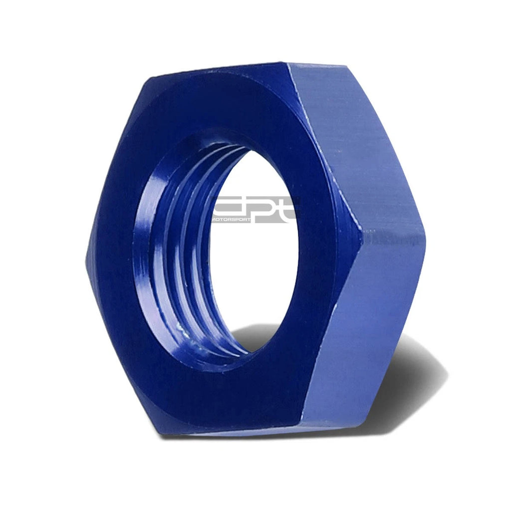 8AN Bulkhead Blue Aluminum Anodized Nut Sealing Locking Fitting Adapter