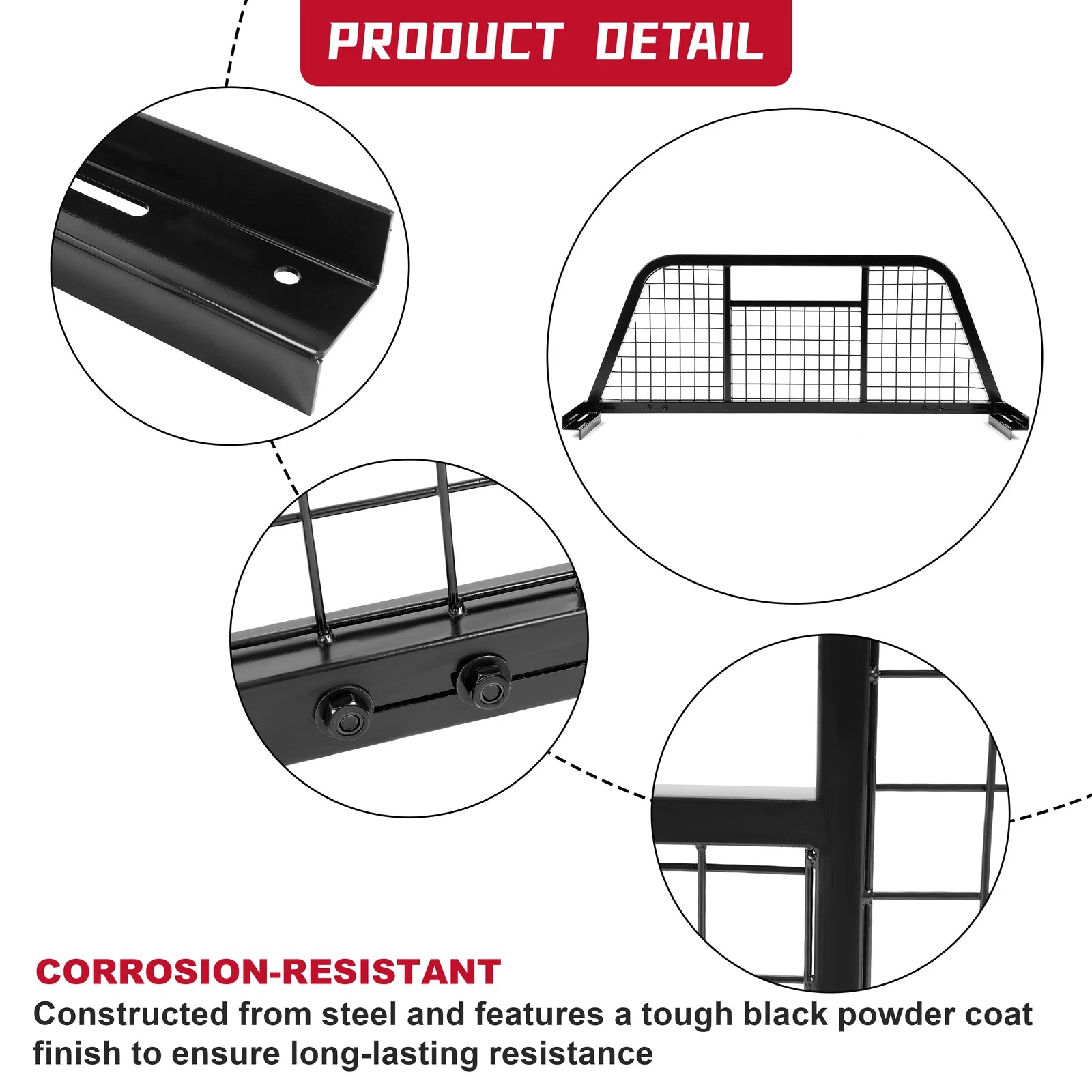 Headache Rack for Chevrolet Full-Size Pickup Truck (Extendable Steel)