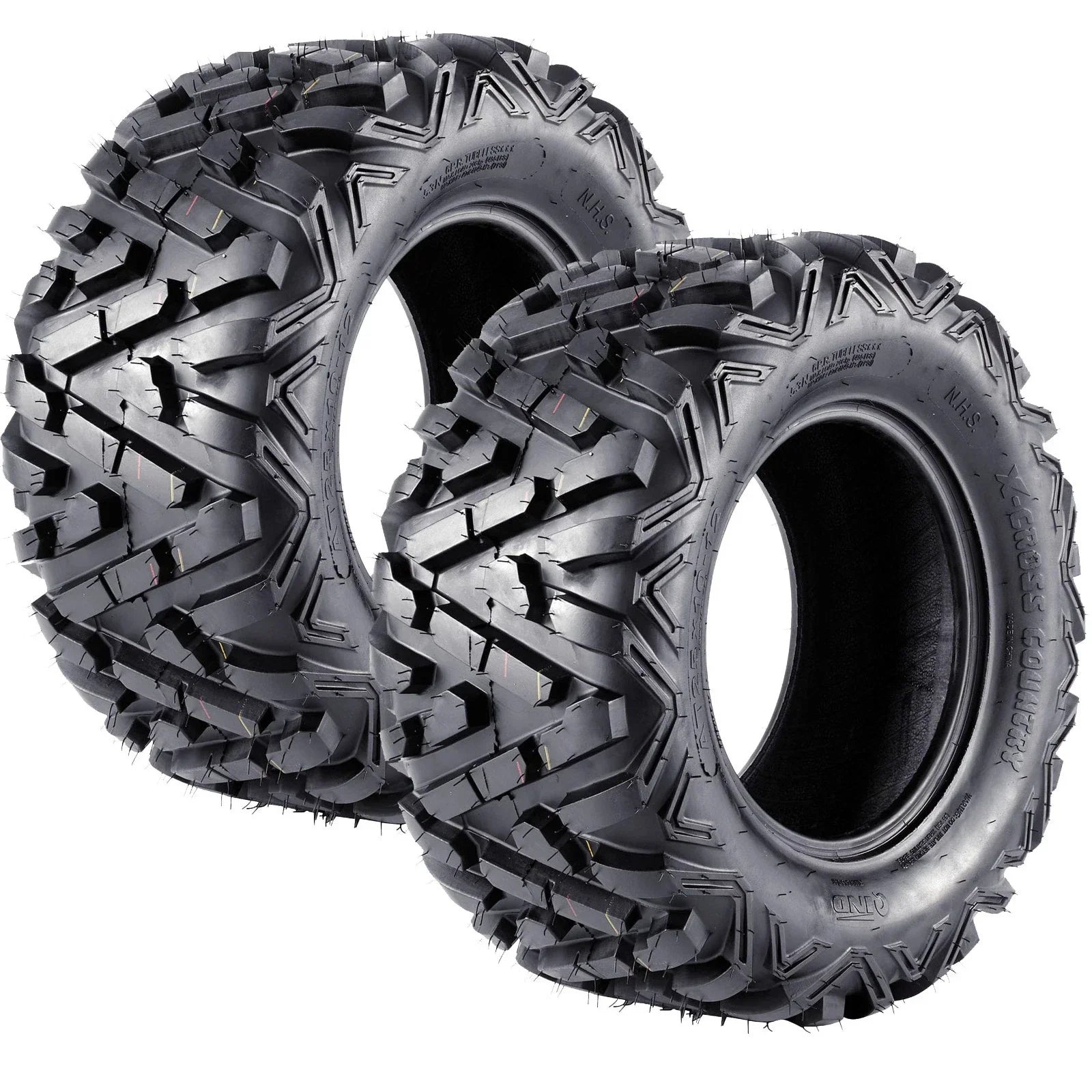 12" 25x10-12 Rear ATV UTV Tire 6-Ply Tubeless for Quad Buggy Go Kart