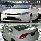 Set of 6 Black Pillar Posts Door Trim Covers for Honda Civic (2006–2011)