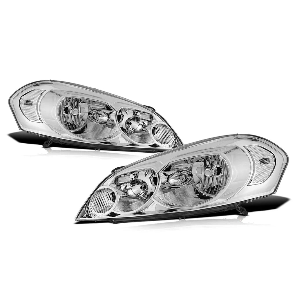 Factory Style Headlights Chrome/Clear for Chevy Impala Limited Monte Carlo (2006–2016)