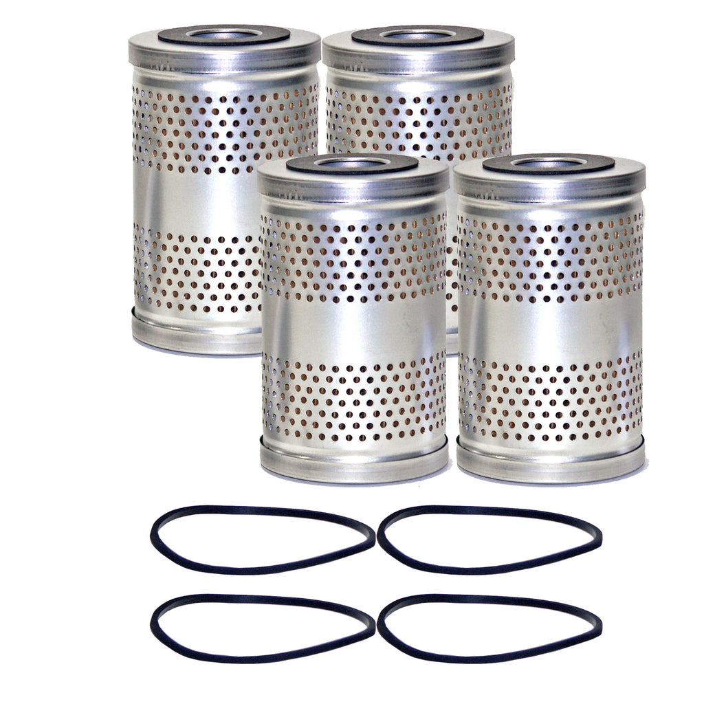 Set of 4 Wix Engine Motor Oil Filters for Chevrolet GMC (Iso, StdAsp)