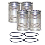 Set of 4 Wix Engine Motor Oil Filters for Chevrolet GMC (Iso, StdAsp)