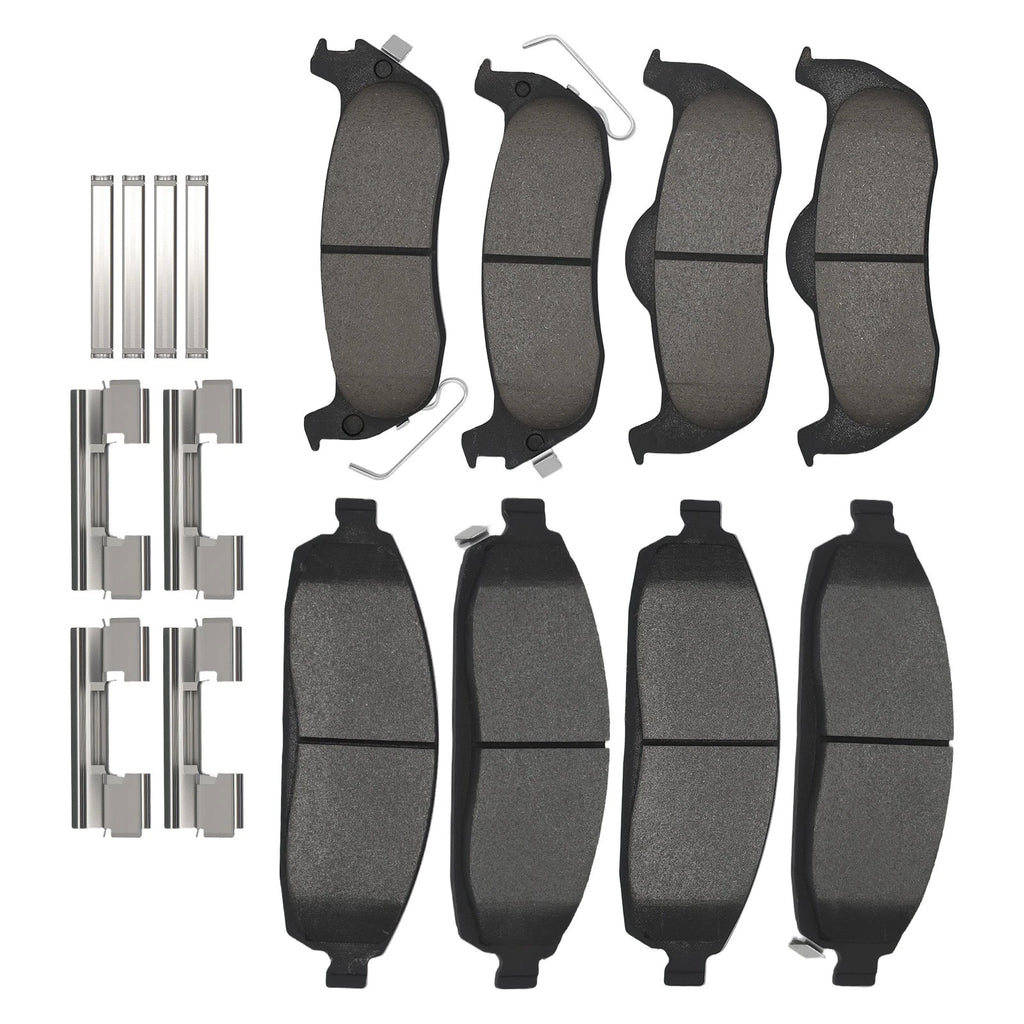 8pcs Brake Pads Set for Jeep Commander (2006–2010) D1041 w/Hardware