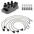Ignition Coil & Denso 6 Iridium Spark Plug Wire Set for E-150 Econoline