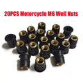 20Pcs M6 Rubber Well Nuts for Bikes (Universal Fit)