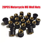 20Pcs M6 Rubber Well Nuts for Bikes (Universal Fit)