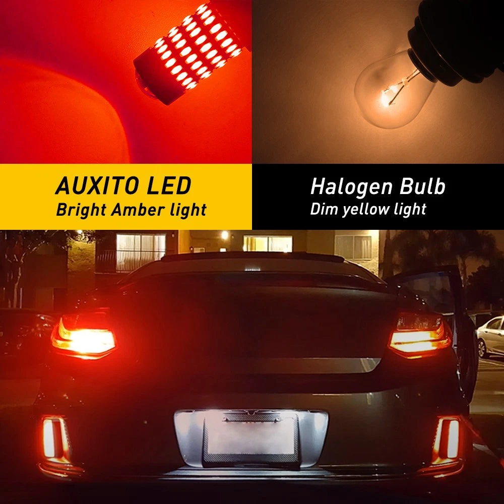 Set of 2 Red LED Turn Signal Bulbs for Make Model