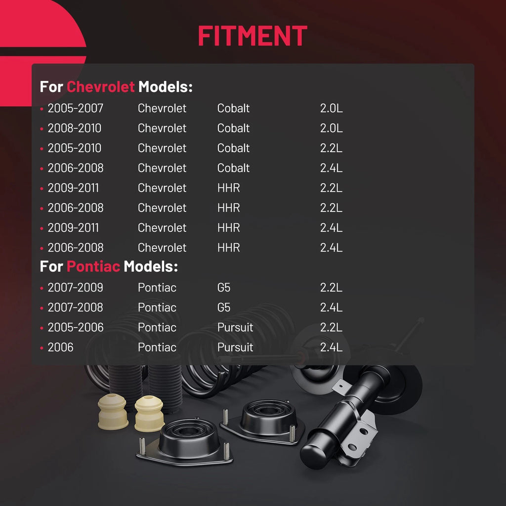 Front Complete Struts and Rear Shocks for Chevrolet Cobalt (2005-2010)