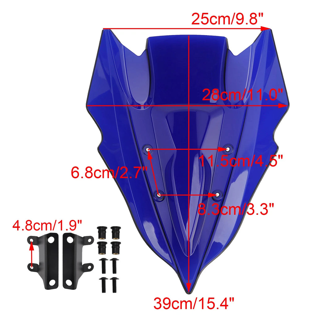 Windshield Windscreen for Kawasaki Z500 (2024–2025) Blue
