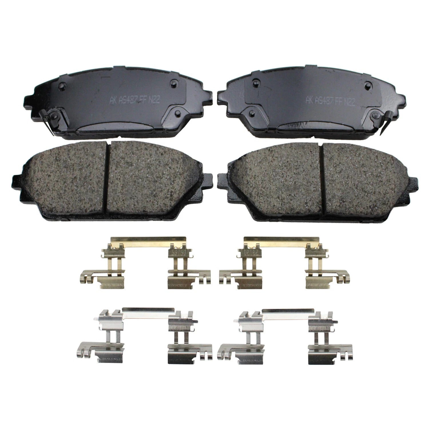 Set of 4 Akebono ProACT Front Ceramic Brake Pads for Mazda 3 Sport CX-3 (2014–2020)