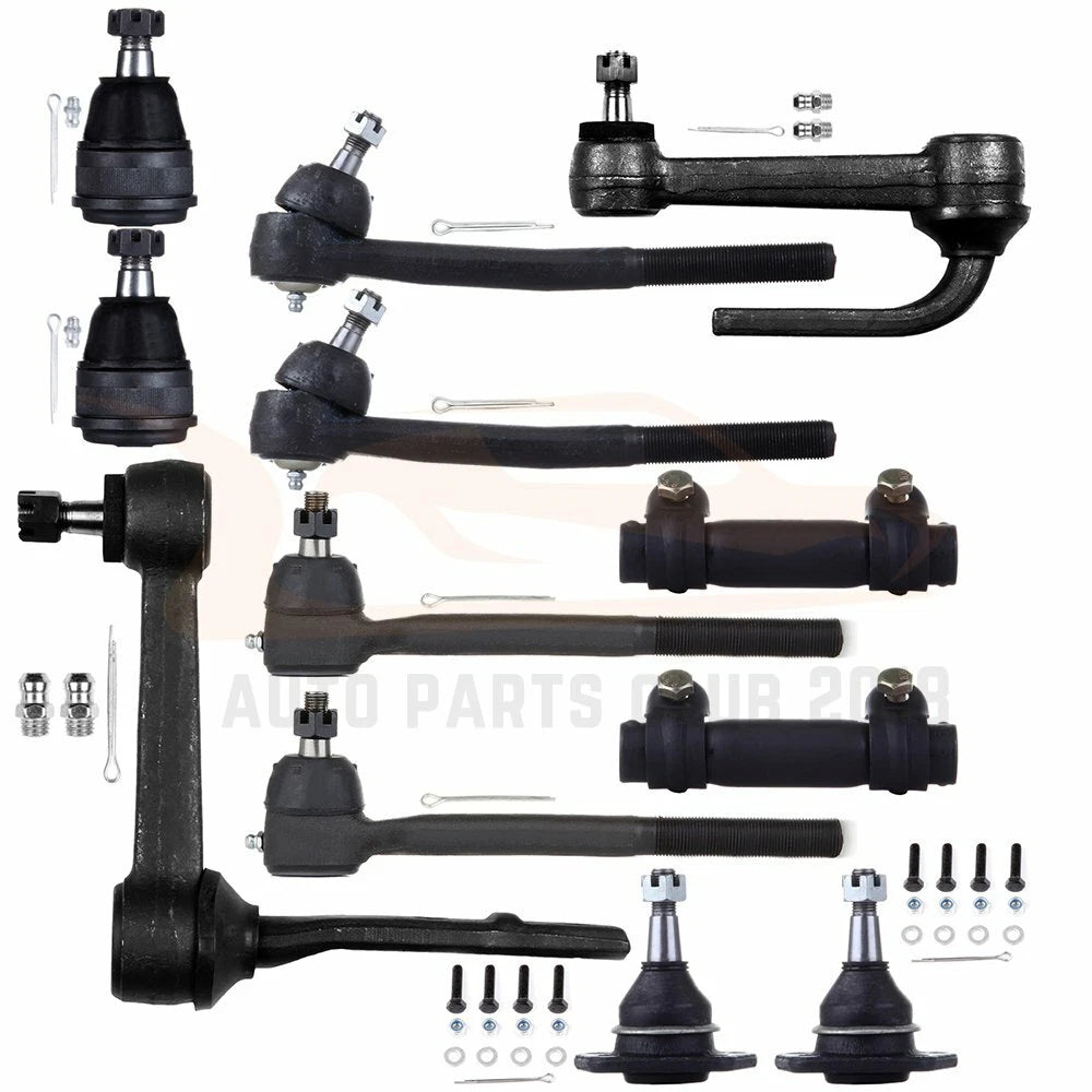 Set of 12 Front Suspension Ball Joints Tie Rods Idler Arm Kit for GMC Safari (1990–2005)