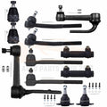 Set of 12 Front Suspension Ball Joints Tie Rods Idler Arm Kit for GMC Safari (1990–2005)