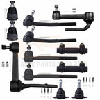 Set of 12 Front Suspension Ball Joints Tie Rods Idler Arm Kit for GMC Safari (1990–2005)