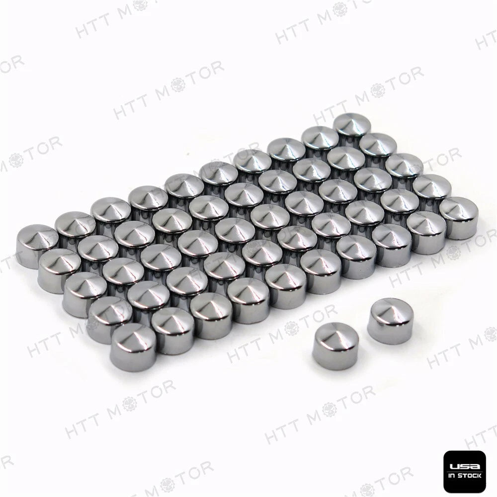 52PCS Chrome Bolt Cap Topper Nut for Harley Sportster (2004–2015)
