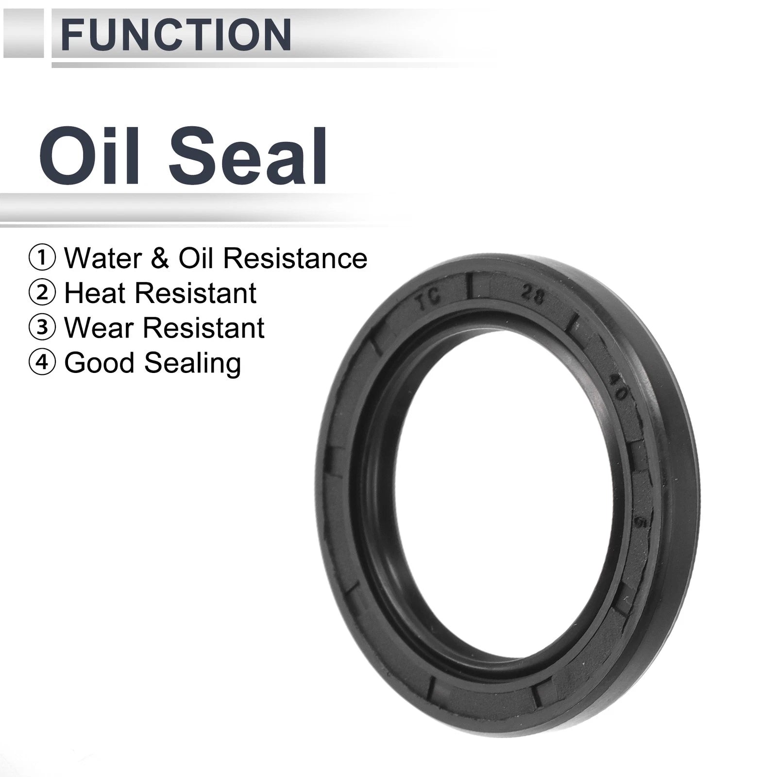 Set of 5 Oil Seal Rotary Shaft Seal TC Nitrile Rubber 28x40x5mm