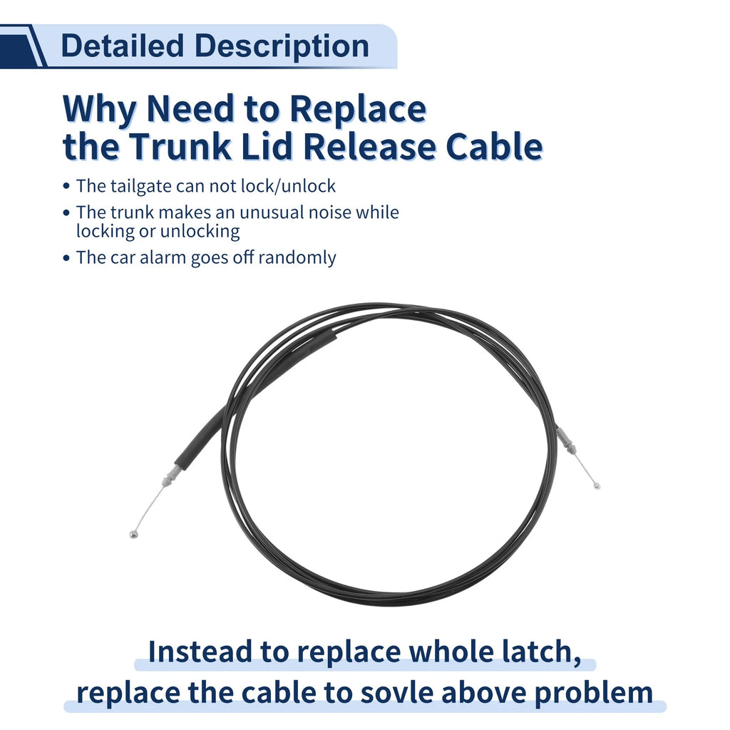 Trunk Lid Release Cable for Toyota Camry (2002–2006) No. 6460733070