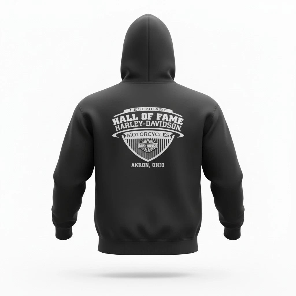 Hoodie for Harley-Davidson (Akron Ohio HF25-MEN-PO-BLK-04)