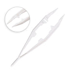 Set of 4 Plastic Clip Tweezers for Crafts and Bead Collections