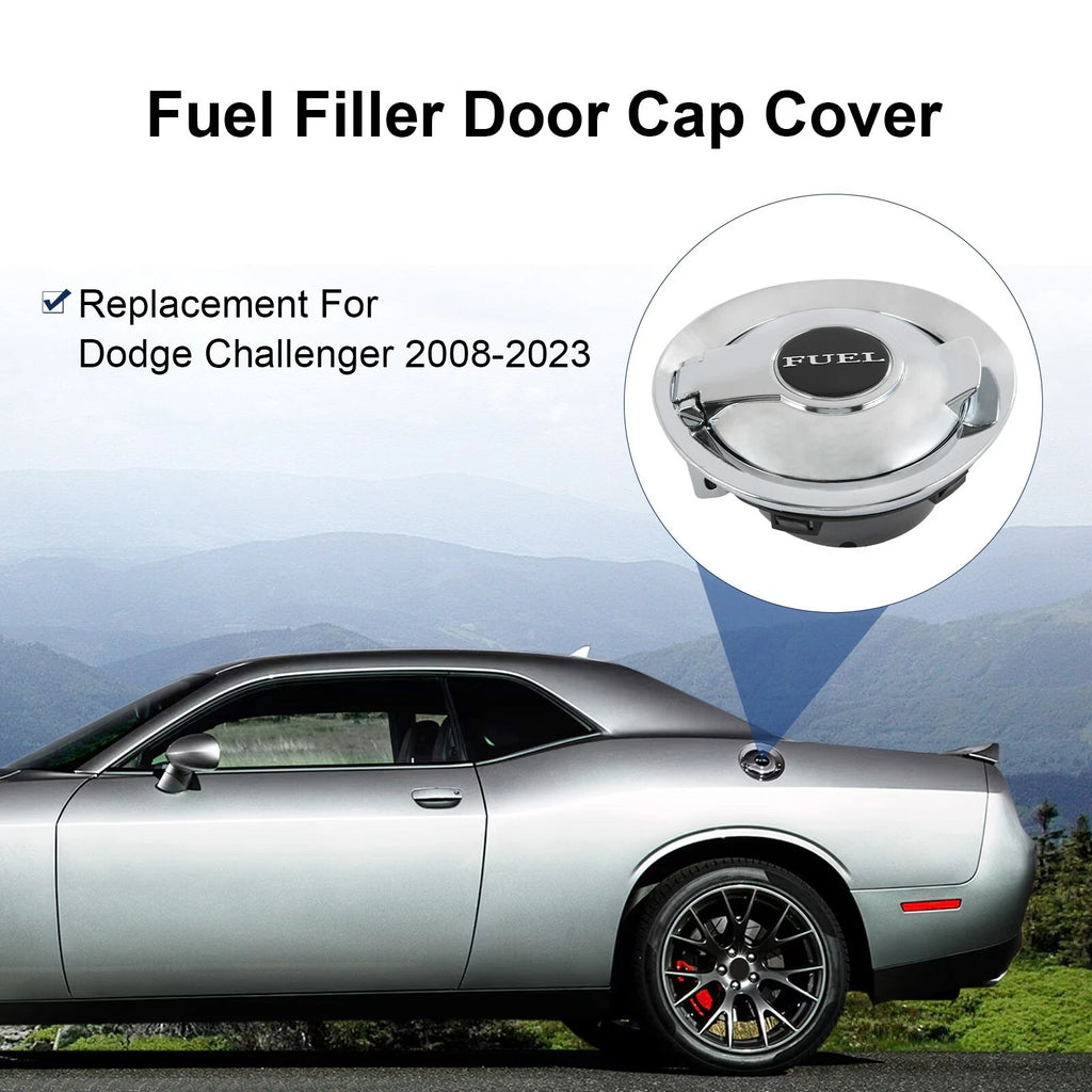 Chrome Vapor Edition Fuel Gas Door for Dodge Challenger (2008–2019)