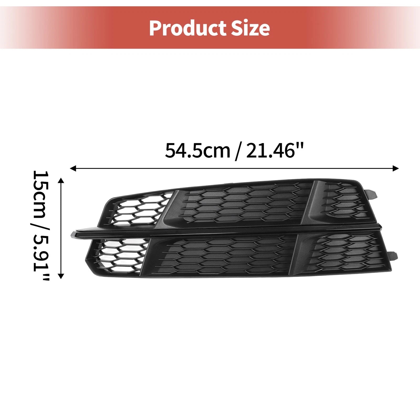 1pc Fog Light Grill for Audi A6 C7 S-Line (2012–2018) No. 4G0807681AN Black