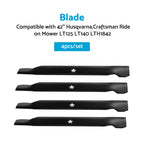 Set of 4 Blades for Husqvarna Craftsman Poulan Mowers (532 13 88-71 1)